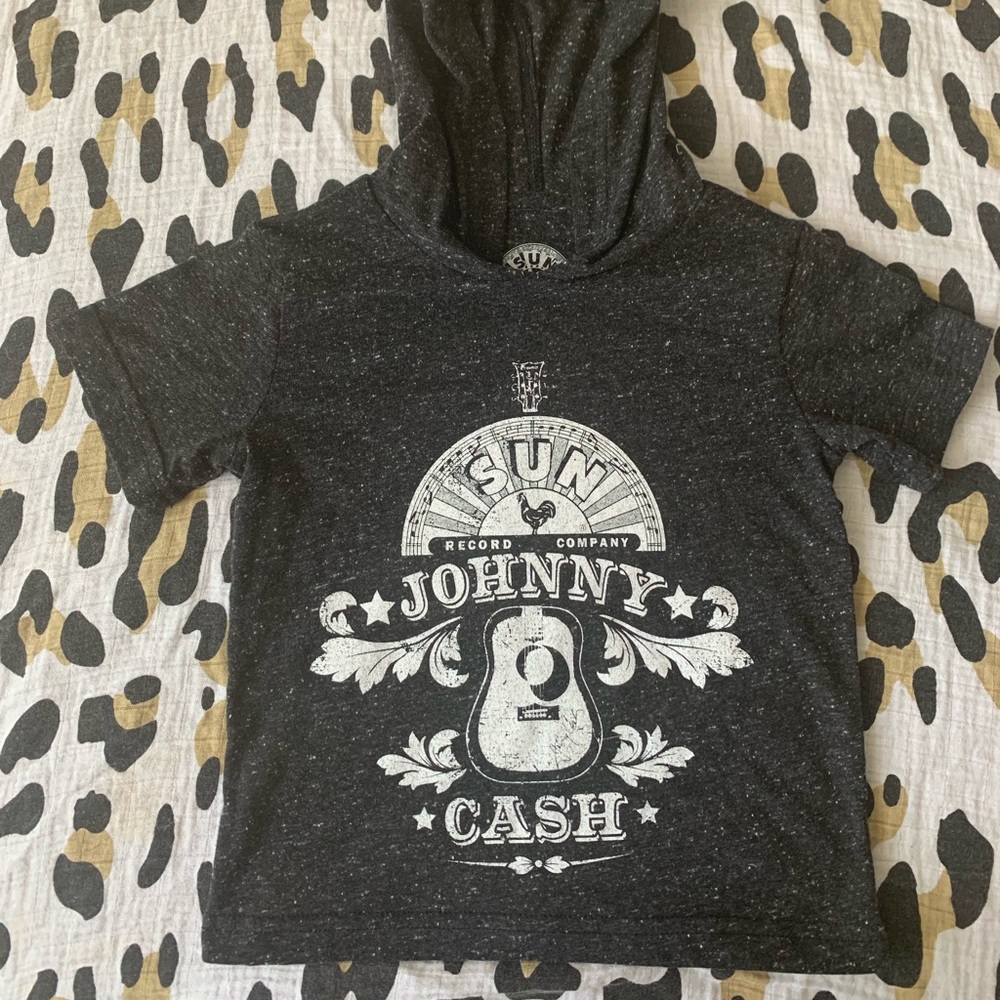 SUN RECORDS JOHNNY CASH TODDLER T SHIRT HOODIE 2T